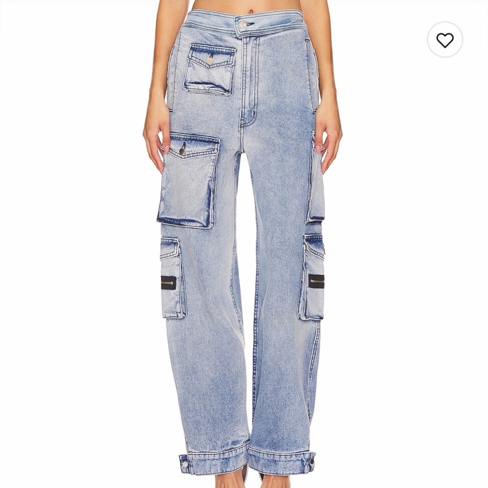 EB Denim Cargo Pants Jeans in Color Rain Wash Sz. XS